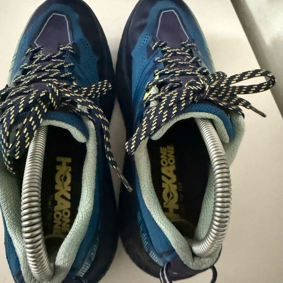 Hoka Blue and Green Athletic Shoes - Picture 4 of 9